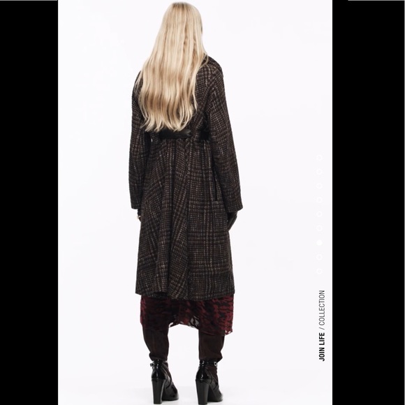 Women Zara Balloon Collar Coat Limited Edition Size M-L - Picture 8 of 10